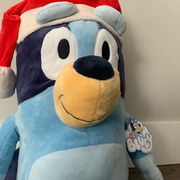 Animal Adventure Bluey with Santa Hat 20" Plush NWT - Picture 7 of 15